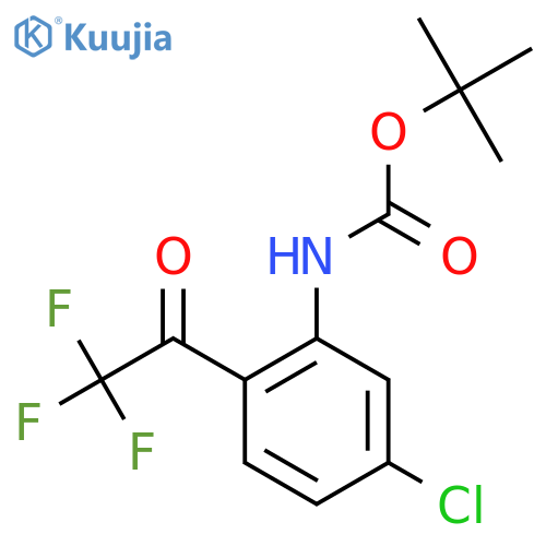 tert-butyl N-5-chloro-2-(trifluoroacetyl)phenylcarbamate structure
