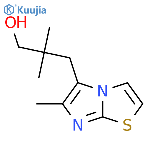 2,2-dimethyl-3-{6-methylimidazo2,1-b1,3thiazol-5-yl}propan-1-ol structure