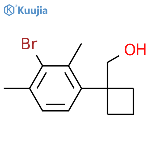 1-(3-bromo-2,4-dimethylphenyl)cyclobutylmethanol structure