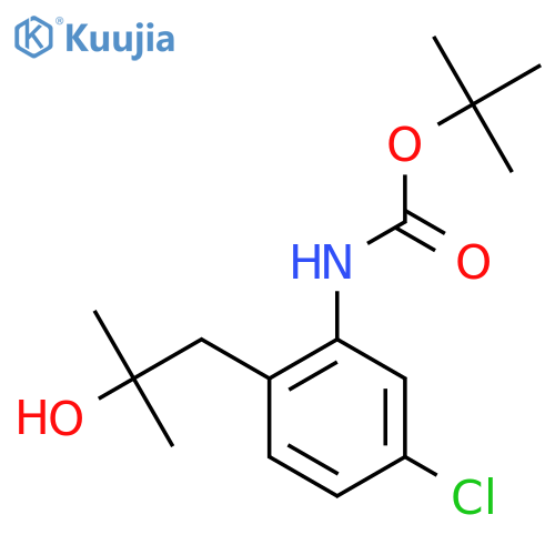 tert-butyl N-5-chloro-2-(2-hydroxy-2-methylpropyl)phenylcarbamate structure
