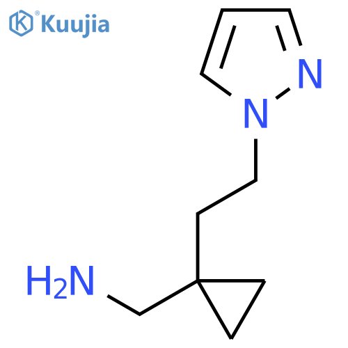 {1-2-(1H-pyrazol-1-yl)ethylcyclopropyl}methanamine structure