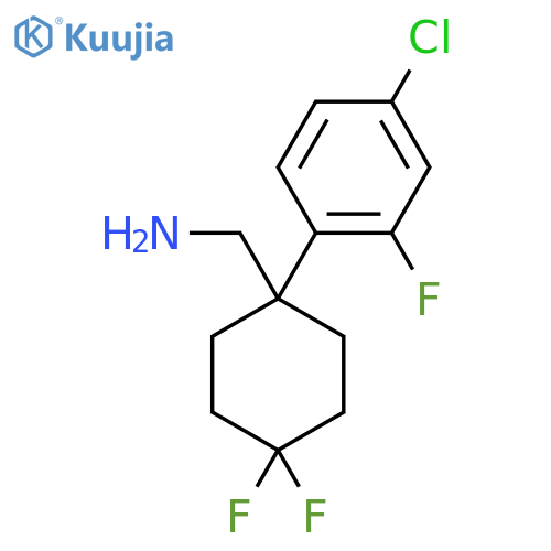 1-(4-chloro-2-fluorophenyl)-4,4-difluorocyclohexylmethanamine structure