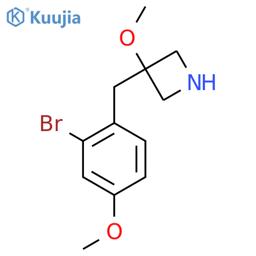 3-(2-bromo-4-methoxyphenyl)methyl-3-methoxyazetidine structure