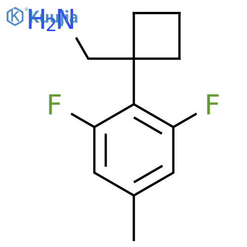 1-(2,6-difluoro-4-methylphenyl)cyclobutylmethanamine structure
