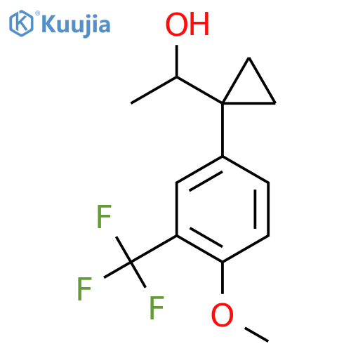 1-{1-4-methoxy-3-(trifluoromethyl)phenylcyclopropyl}ethan-1-ol structure