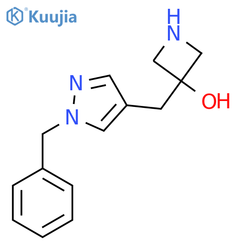 3-(1-benzyl-1H-pyrazol-4-yl)methylazetidin-3-ol structure