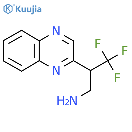 3,3,3-trifluoro-2-(quinoxalin-2-yl)propan-1-amine structure
