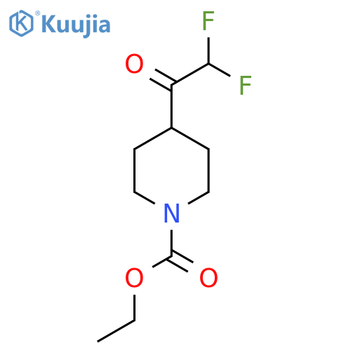 ethyl 4-(2,2-difluoroacetyl)piperidine-1-carboxylate structure