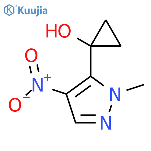 1-(1-methyl-4-nitro-1H-pyrazol-5-yl)cyclopropan-1-ol structure