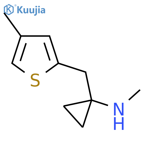 N-methyl-1-(4-methylthiophen-2-yl)methylcyclopropan-1-amine structure