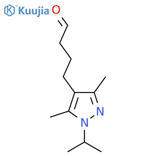 4-3,5-dimethyl-1-(propan-2-yl)-1H-pyrazol-4-ylbutanal structure