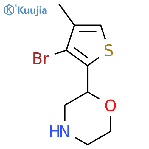 2-(3-bromo-4-methylthiophen-2-yl)morpholine structure