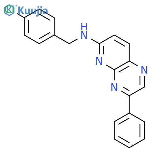 Pyrido[2,3-b]pyrazin-6-amine, N-[(4-chlorophenyl)methyl]-3-phenyl- structure