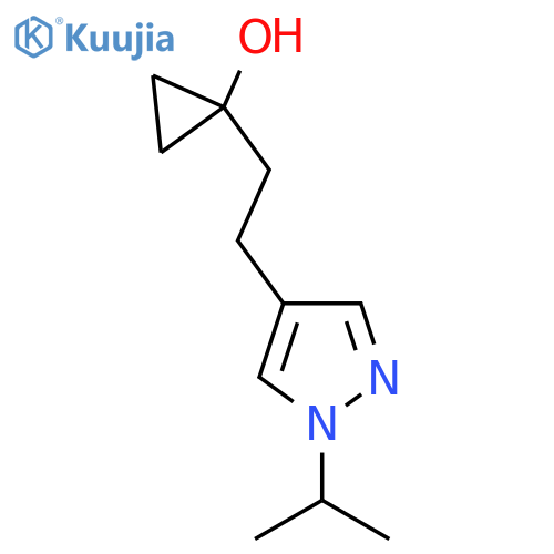 1-{2-1-(propan-2-yl)-1H-pyrazol-4-ylethyl}cyclopropan-1-ol structure