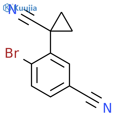 4-bromo-3-(1-cyanocyclopropyl)benzonitrile structure