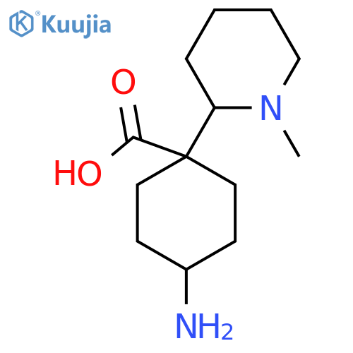 4-amino-1-(1-methylpiperidin-2-yl)cyclohexane-1-carboxylic acid structure