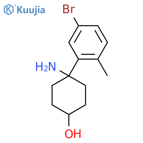 4-amino-4-(5-bromo-2-methylphenyl)cyclohexan-1-ol structure