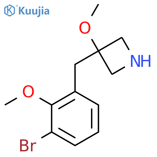3-(3-bromo-2-methoxyphenyl)methyl-3-methoxyazetidine structure