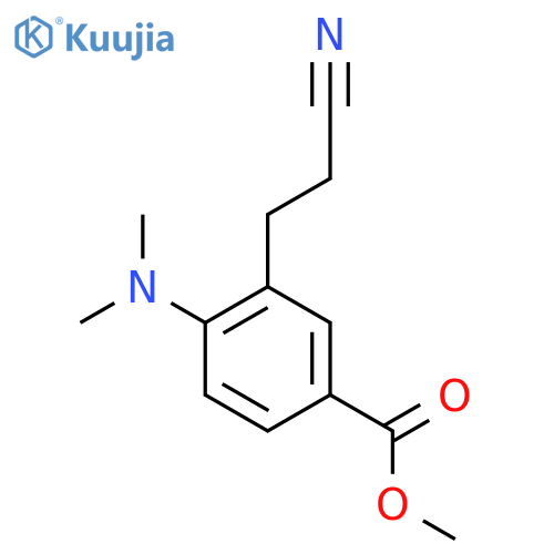 methyl 3-(2-cyanoethyl)-4-(dimethylamino)benzoate structure