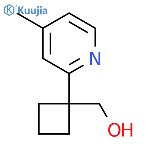 1-(4-methylpyridin-2-yl)cyclobutylmethanol structure