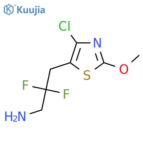 3-(4-chloro-2-methoxy-1,3-thiazol-5-yl)-2,2-difluoropropan-1-amine structure