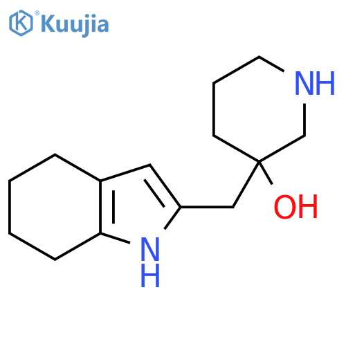 3-(4,5,6,7-tetrahydro-1H-indol-2-yl)methylpiperidin-3-ol structure
