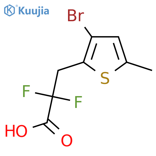 3-(3-bromo-5-methylthiophen-2-yl)-2,2-difluoropropanoic acid structure