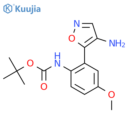 tert-butyl N-2-(4-amino-1,2-oxazol-5-yl)-4-methoxyphenylcarbamate structure