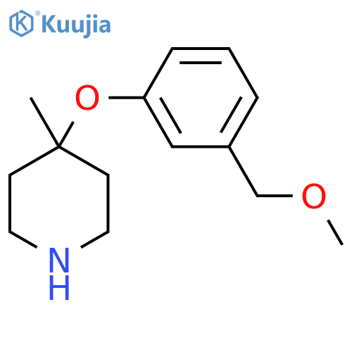 4-3-(methoxymethyl)phenoxy-4-methylpiperidine structure