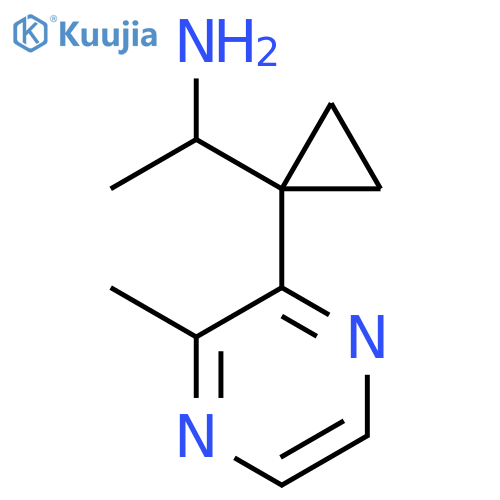 1-1-(3-methylpyrazin-2-yl)cyclopropylethan-1-amine structure