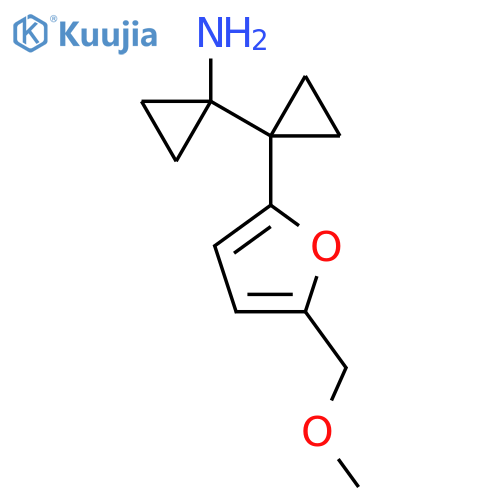 1-{1-5-(methoxymethyl)furan-2-ylcyclopropyl}cyclopropan-1-amine structure