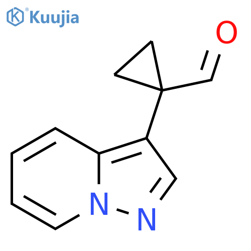 1-{pyrazolo1,5-apyridin-3-yl}cyclopropane-1-carbaldehyde structure