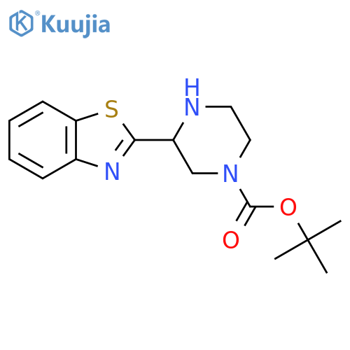tert-butyl 3-(1,3-benzothiazol-2-yl)piperazine-1-carboxylate structure