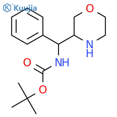 tert-butyl N-(morpholin-3-yl)(phenyl)methylcarbamate structure