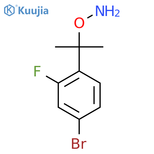O-2-(4-bromo-2-fluorophenyl)propan-2-ylhydroxylamine structure
