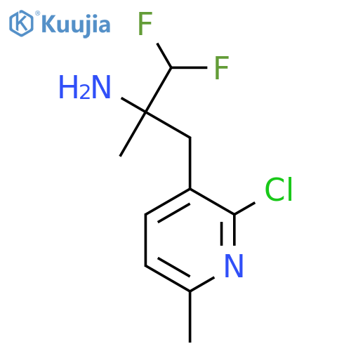3-(2-chloro-6-methylpyridin-3-yl)-1,1-difluoro-2-methylpropan-2-amine structure
