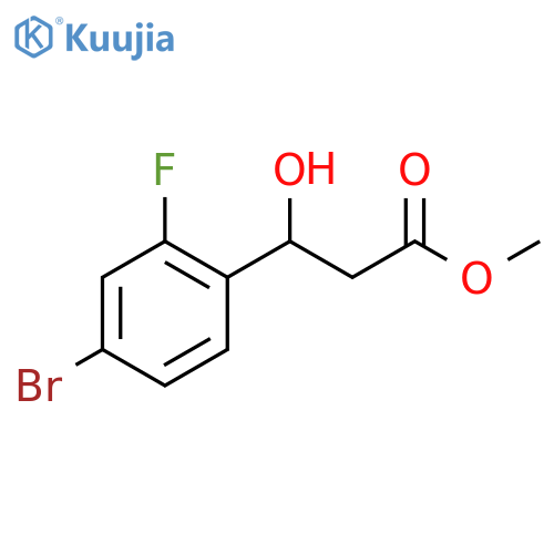 methyl 3-(4-bromo-2-fluorophenyl)-3-hydroxypropanoate structure
