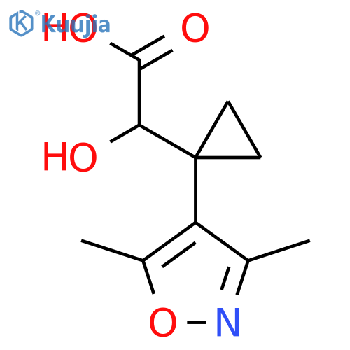 2-1-(dimethyl-1,2-oxazol-4-yl)cyclopropyl-2-hydroxyacetic acid structure