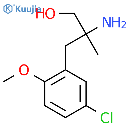 2-amino-3-(5-chloro-2-methoxyphenyl)-2-methylpropan-1-ol structure