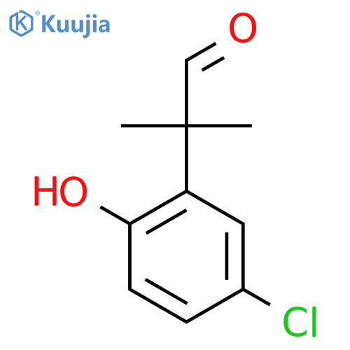 2-(5-chloro-2-hydroxyphenyl)-2-methylpropanal structure