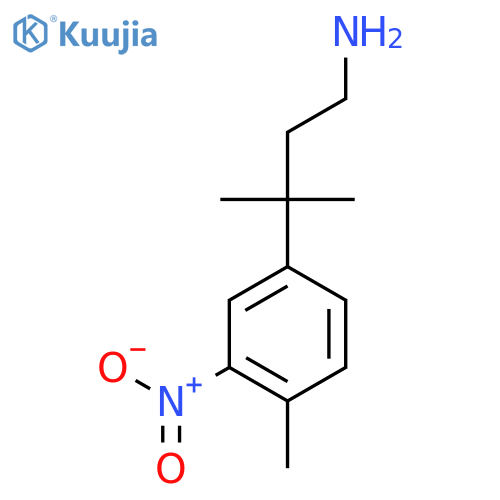 3-methyl-3-(4-methyl-3-nitrophenyl)butan-1-amine structure