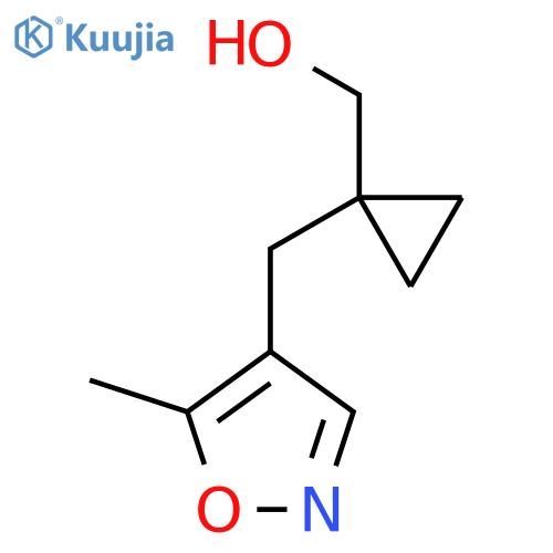 {1-(5-methyl-1,2-oxazol-4-yl)methylcyclopropyl}methanol structure