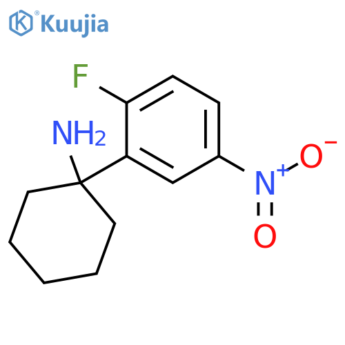 1-(2-fluoro-5-nitrophenyl)cyclohexan-1-amine structure