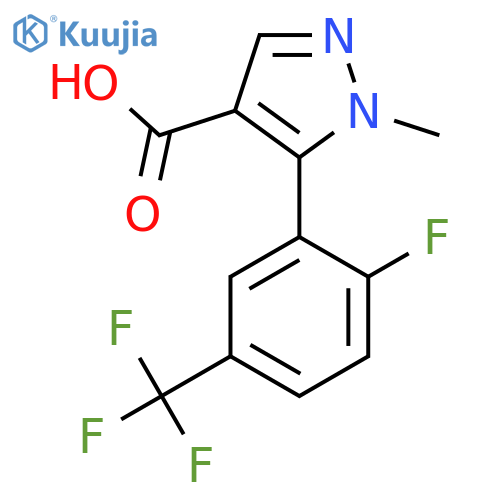 5-2-fluoro-5-(trifluoromethyl)phenyl-1-methyl-1H-pyrazole-4-carboxylic acid structure