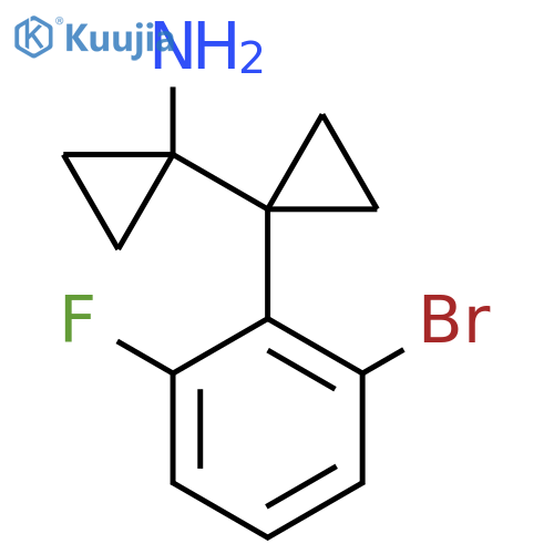 1-1-(2-bromo-6-fluorophenyl)cyclopropylcyclopropan-1-amine structure