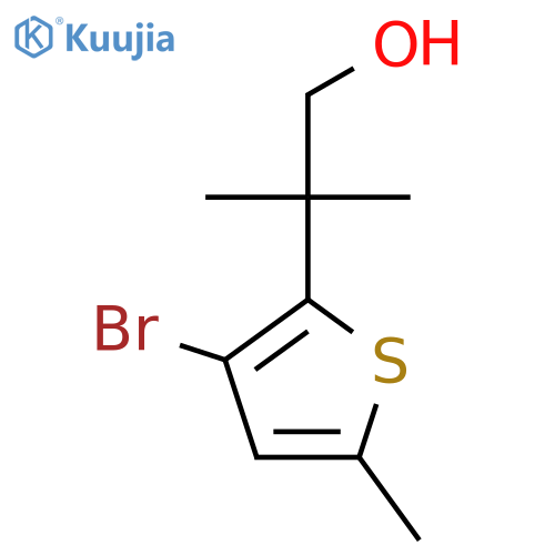 2-(3-bromo-5-methylthiophen-2-yl)-2-methylpropan-1-ol structure