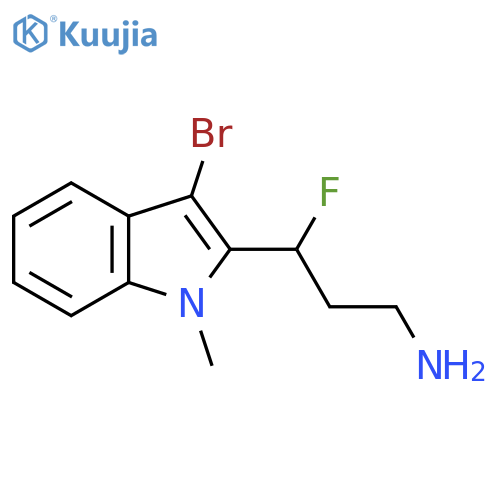 3-(3-bromo-1-methyl-1H-indol-2-yl)-3-fluoropropan-1-amine structure