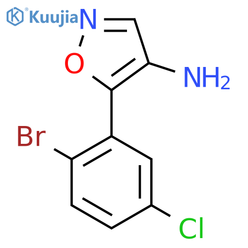 5-(2-bromo-5-chlorophenyl)-1,2-oxazol-4-amine structure