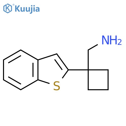 1-(1-benzothiophen-2-yl)cyclobutylmethanamine structure