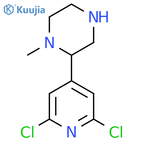 2-(2,6-dichloropyridin-4-yl)-1-methylpiperazine structure